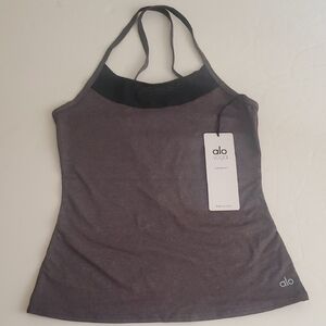 Alo Yoga Women's Gray Halter Top